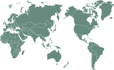 Obraz premium high quality world map on white