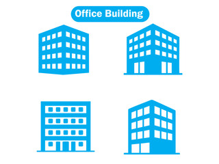 Fototapeta premium Modern Office Building Icon - Corporate Skyscraper Architecture Illustration in Vector Format