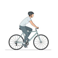 Obraz premium Person Riding Bicycle, Active Lifestyle, Outdoor Recreation, Healthy Exercise