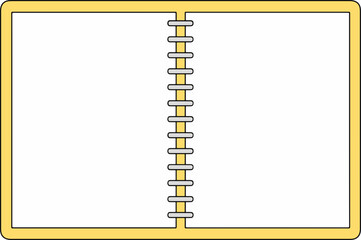 blank notebook isolated on white