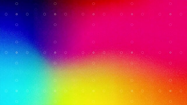 Rainbow-Colored Floral Pattern Digital Illuminated Background Video: Rainbow
