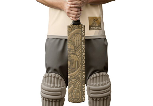 Cricket Player Bat Mockup