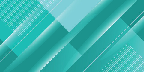 Obraz premium Bright green gradient abstract background with simple geometric patterns and light effects. Modern design for cover, banner, brochure, presentation, and certificate.