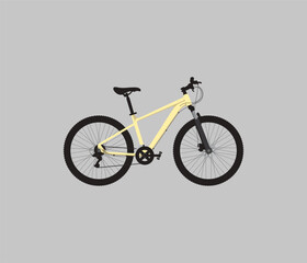 Mountain bike for off-road. Cross country bike, mtb, downhill bicycle. Vector Ilustration.