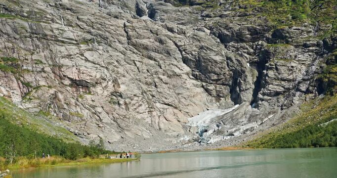 Boyabreen glacier arm of jostedalsbreen national park in norway