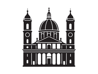 Basilica Style Church white background.
