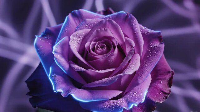 Purple Rose Close-Up - A Captivating Floral Display of Beauty and Elegance.