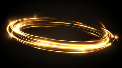 Light twirl with curved luminous lines forming a glowing circle, creating a dynamic, abstract, and visually striking effect for digital art or design backgrounds.
