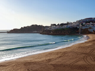 cityscape of Albufeira in Portugal in winter