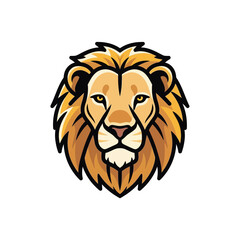 Obraz premium Lion Head Illustration with Majestic Mane.