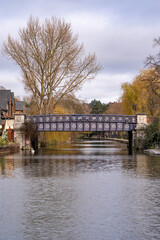 Foundry Bridge over the River Wensum in the city of Norwich, Norfolk. Captured on a winter day