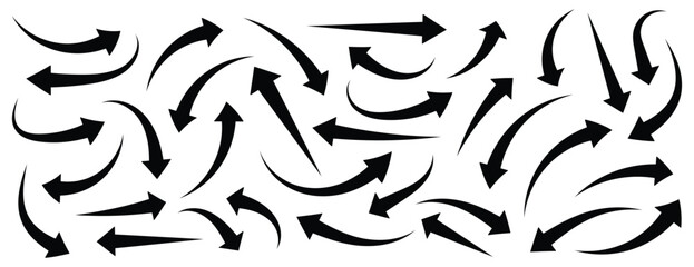 wave arrows icon set. Wind icon collection. Set of blue arrow showing wind air flow. Blue air flow arrows showing wind circulation and ventilation