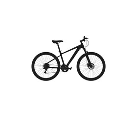 Mountain bike silhouette for off-road. Cross country bike, mtb, downhill bicycle. Vector Ilustration.