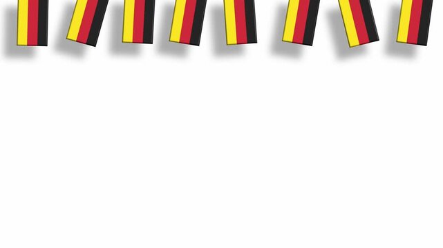 Germany flag bunting border on plain white background for event