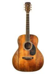 Obraz premium Classic Acoustic Guitar with Rustic Wooden Finish and Detail