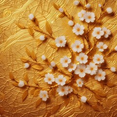 golden floral background