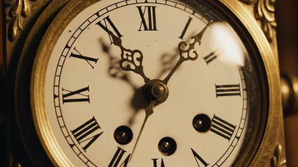 Antique clock with Roman numerals