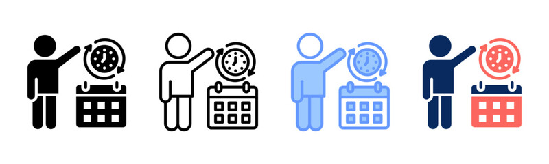 Routine Preference icon set multiple style collection