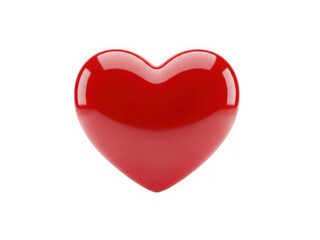Fototapeta premium Shiny red heart isolated on transparent background
