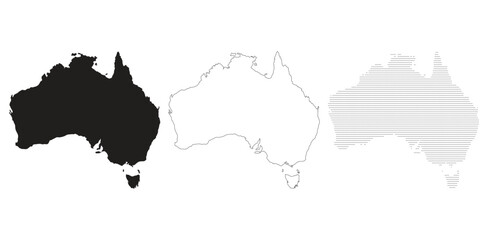 Obraz premium A detailed map of Australia with a data visualization pattern overlay. Modern and clean design suitable for various commercial uses.