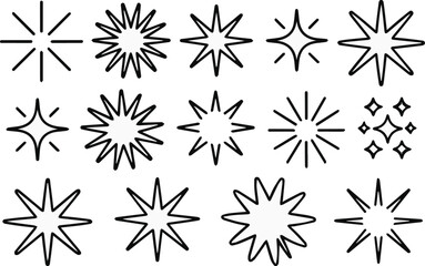 sparkle starburst ornament set 15 scalable sparkle motif collection