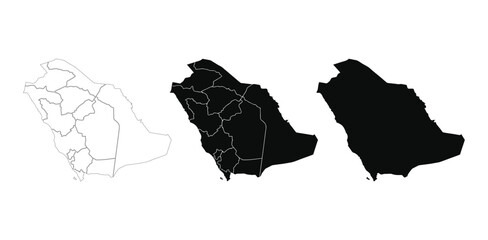 Naklejka premium Illustration of Canada's geography with detailed outlines. Minimalist design suitable for various applications.