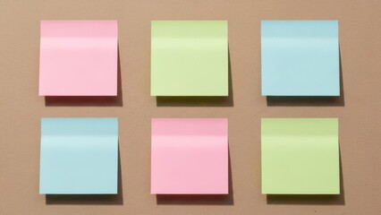 Colorful sticky notes on a corkboard background