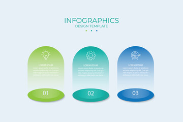 Vector infographic label design template with icons and 3 options or steps. Suitable for process diagrams, presentations, workflow layouts, banners, flowcharts, and infographics.