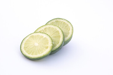 Lime Slices Arranged In A Row For Fresh Citrus Visuals