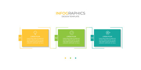 Business infographic template with 3 options, steps or processes. Can be used for workflow layout, diagram, annual report, web design