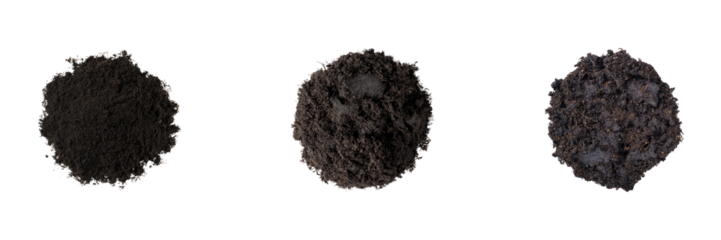Soil Texture Comparison Set. Agricultural And Environmental Analysis Collection Isolated On Transparent Background