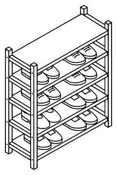 an icon of a rack of donuts, donut, icon, rack, shelf, shoe, against transparent background