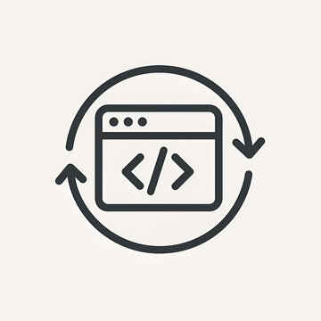 Code Synchronization and Web Development Refresh Icon