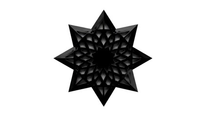 Obraz premium Black star shaped metal object.