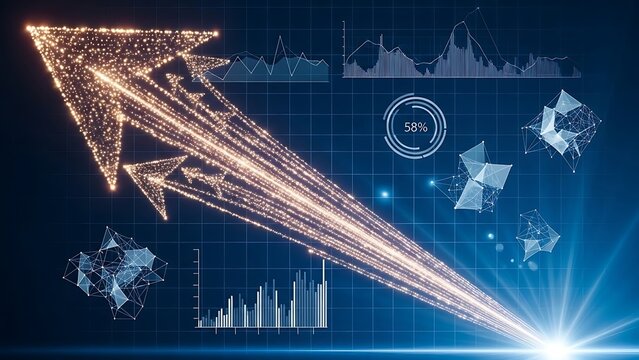 Abstract visualization of data and technology - Powered by Adobe