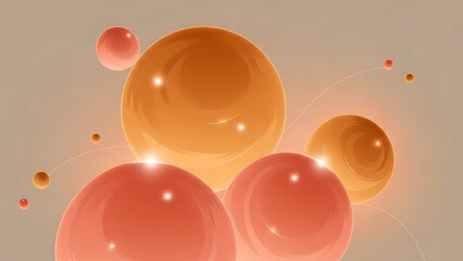 Glowing orange and red eggs with shimmering highlights