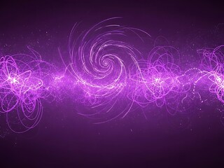 Vibrant purple swirl pattern with glowing lights