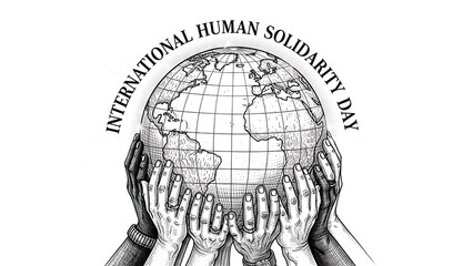 Hands Holding Globe on International Human Solidarity Day