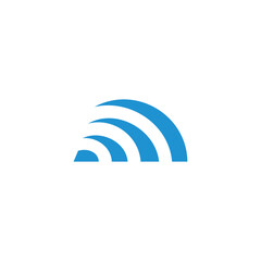 stripes internet wi-fi signal simple curves logo vector