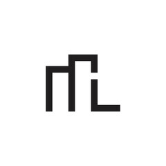 letter mrl simple geometric lines logo vector