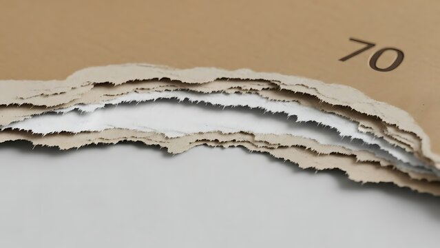 Torn edge of cardboard box