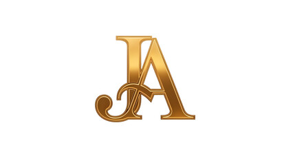 Elegant Golden 'JA' Lettermark Logo Design