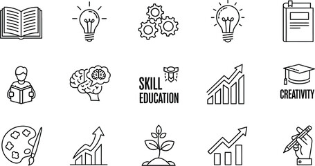 Celebrating Men's Day with Education and Skill Development Icons on Digital Display Board