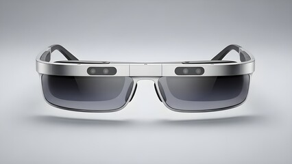 Futuristic smart glasses eyewear with built in cameras isolated on white background for ar concept