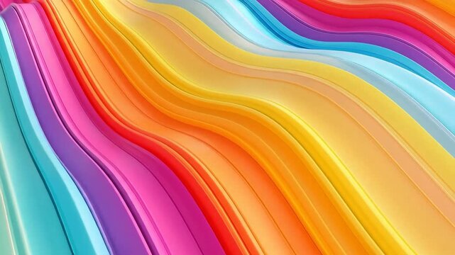 Abstract flowing rainbow waves background with fluid and vibrant colors.