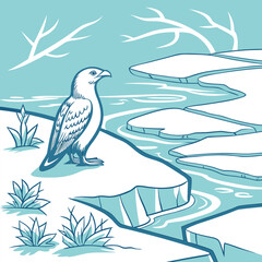 ice  silhouette vector design