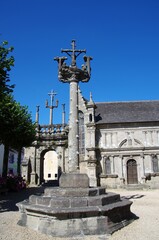 Parish enclosure of Lampaul-Guimiliau in Brittany in France, Europe