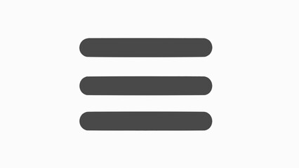 Simple horizontal menu icon for website or app navigation