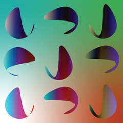 Chromatic Drift Teardrop Harmony Grid