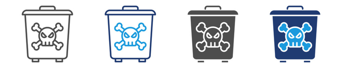 wastebin icon sheet multiple style
